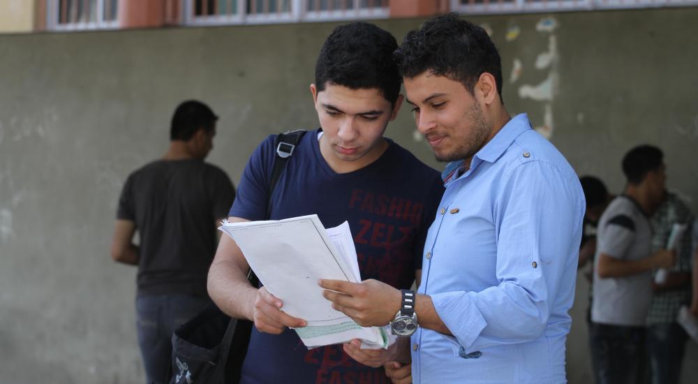 طلاب ثانوية عامة قبل بدء الامنحان