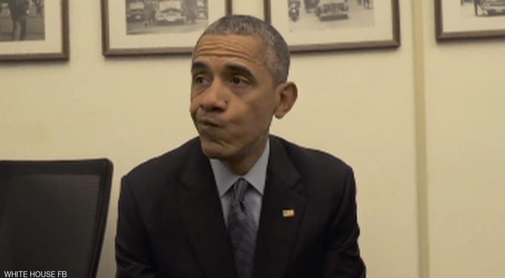 لقطة من المقطع التمثيلي للرئيس الامريكي باراك أوباما