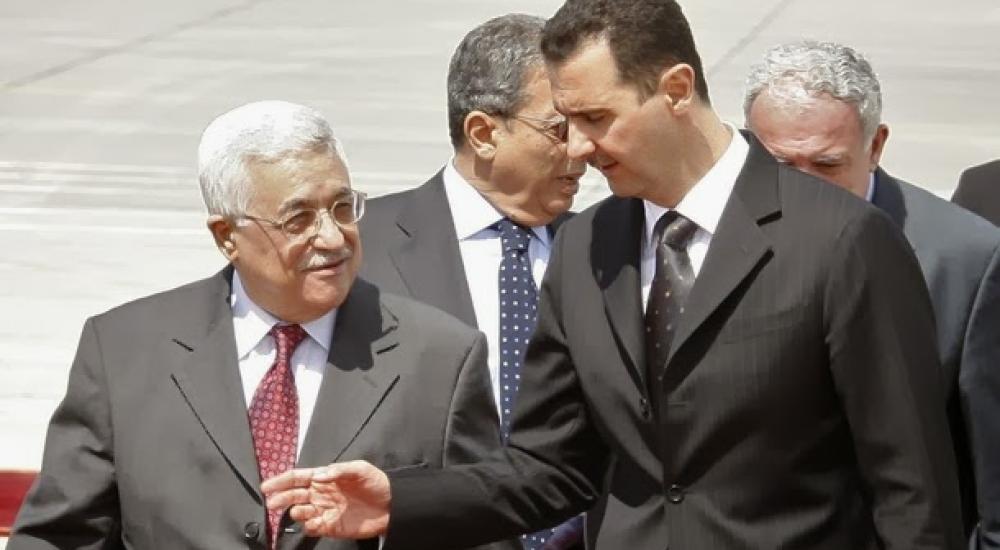 الرئيس السوري بشار الأسد والرئيس الفلسطيني محمود عباس