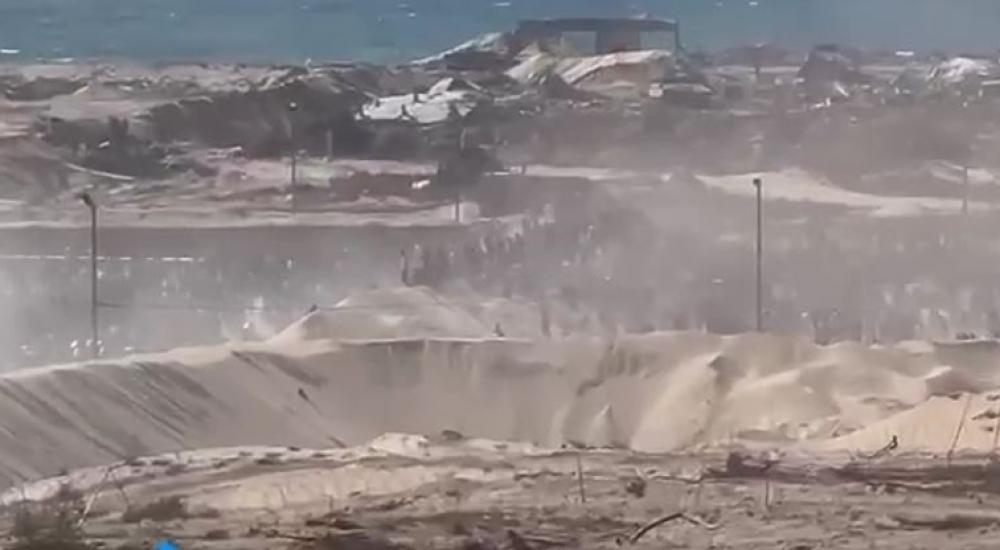 مجمع المساعدات في رفح.JPG