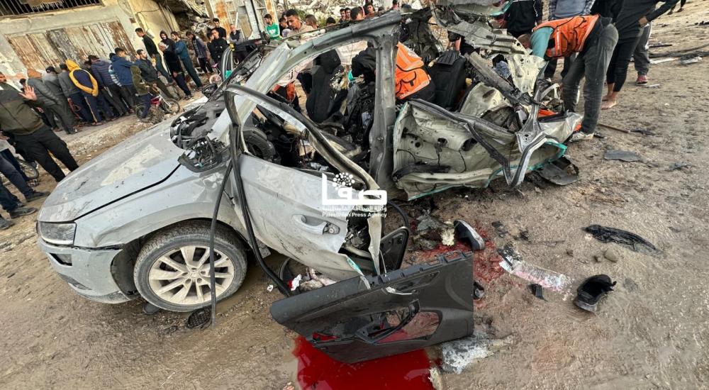 قصف سيارة في غزة اليوم