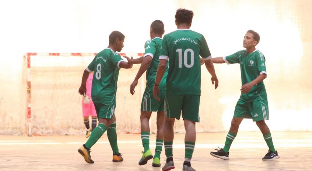 فرحة خدمات رفح بالفوز على خدمات البريج