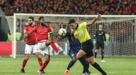 مهدي عبيد خلال مواجهة الذهاب بين الأهلي والترجي