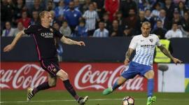 ملقا فاز على برشلونة بهدفين نظيفين