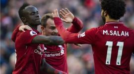 فرحة لاعبي ليفربول بالفوز على كارديف