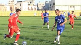 جانب من مباراة الأمل وأهلي النصيرات