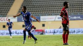 فرحة مؤمن زكريا بهدفه في المباراة