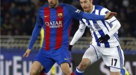 برشلونة فاز على سوسيداد بهدفين لهدف