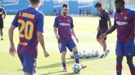 ميسي في تدريبات مساء الأربعاء