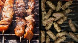 طبق كباب وكفتة