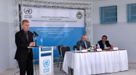 صورة ارشيفية لافتتاح مدرسة لأونروا