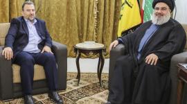 نصر الله ونائب رئيس المكتب السياسي لحماس صالح العاروري