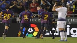 فرحة برشلونة بالفوز