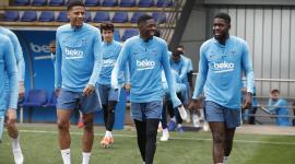 جانب من تدريبات برشلونة