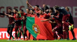 فرحة لاعبي البرتغال بالتأهل