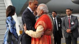 الرئيس الأمريكي باراك أوباما أثناء زيارته للهند