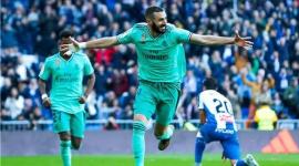 فرحة بنزيما بالهدف