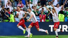 احتفال المنتخب البولندي بالهدف