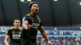 أداما تراوري يحتفل بهدفه في مرمى مانشستر سيتي