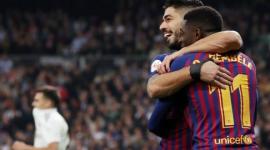 سواريز سجل هدفين في اللقاء