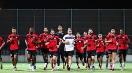 جانب من تدريبات المنتخب الوطني في معسكر الدوحة