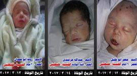 3 رضع فلسطينيين