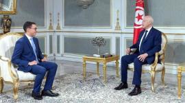 الطالب التونسي وسيم الذوادي مع الرئيس قيس سعيد