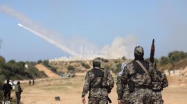 إطلاق رشقة صاروخية إيذانا ببدء مناورات الركن الشديد للغرفة المشتركة لفصائل المقاومة في غزة