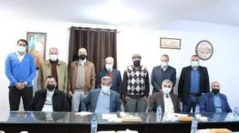 جانب من اجتماع اتحاد القدم مع اللجنة الحكومية