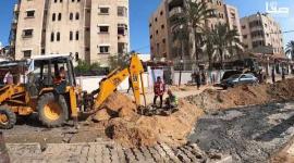 رغم الخطر جهود بلدية غزة خلال العدوان