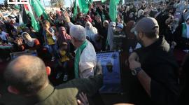 جانب من حفل تأبين كوكبة من شهداء معركة "سيف القدس" بغزة