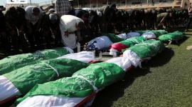 تشييع 9 شهداء من خان يونس ارتقوا داخل نفق خلال معركة سيف القدس