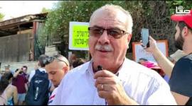 رئيس لجنة المتابعة العليا بالداخل المحتل محمد بركة يتحدث لصفا خلال مسيرة تضامنية مع أهالي الشيخ جراح