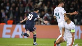 فرحة ميسي بالهدف