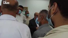 رئيس لجنة متابعة العمل الحكومي في غزة عصام الدعليس يتفقد المستشفى "الأوروبي" بخان يونس