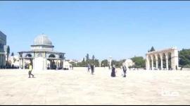توافد المصلين إلى المسجد الأقصى لأداء صلاة الجمعة