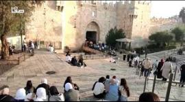 الأجواء في باب العمود بالقدس المحتلة