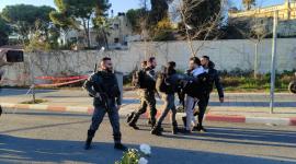 جانب من اعتداءات قوات الاحتلال في محيط أرض محمود صالحية بالقدس المحتلة