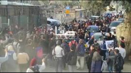 جانب من قمع قوات الاحتلال لتظاهرة سلمية في حي الشيخ جراح