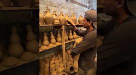 مراحل صناعة الفخار في غزة