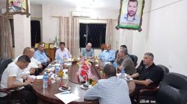 جانب من اجتماع أندية الممتازة في غزة