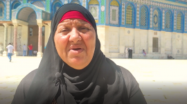 صرخة المرابطة المقدسية فاطمة خضر لحماية المسجد الأقصى