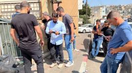 صحفيون أمام منزل نضال إغبارية بأم الفحم