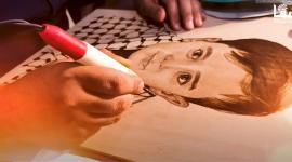 فن الرسم على الخشب بتقنية الحرق