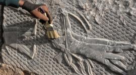 جداريات أثرية اكتشفت في الموصل شمالي العراق