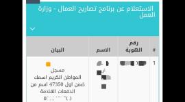 رابط الاستعلام عن الدور في ترشيح الاسماء لتصاريح العمل