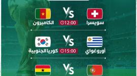 مواعيد مباريات اليوم الخميس كأس العالم قطر 2022