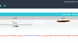 رابط خاص باستعلام المسجلين للعمل