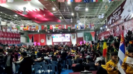 غزة تحتفي بانطلاق كأس العالم قطر ٢٠٢٢