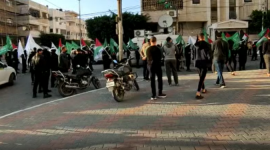 مسيرة بغزة تحمل اسم "عرين الأسود" في ذكرى\ الانطلاقة الـ35 لحركة حماس